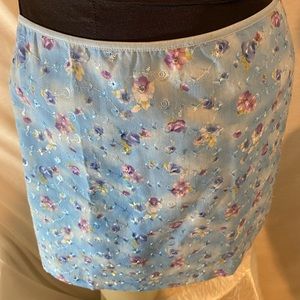 Skirt Mini Blue Floral Print Exact Change Size 5